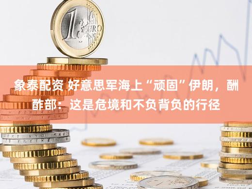 象泰配资 好意思军海上“顽固”伊朗，酬酢部：这是危境和不负背负的行径